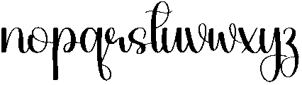 Wednesday Regular otf (400) Font LOWERCASE