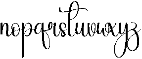 Wednesday Regular otf (400) Font LOWERCASE