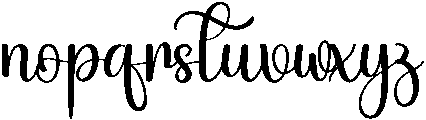 Wednesday Regular otf (400) Font LOWERCASE