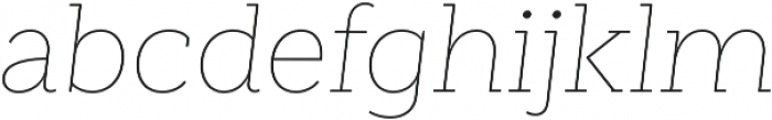 Weekly Thin It otf (100) Font LOWERCASE