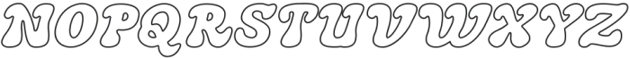 Weird Genius Italic Outline otf (400) Font UPPERCASE