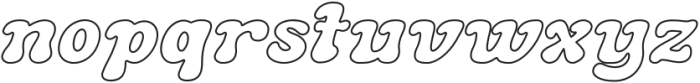 Weird Genius Italic Outline otf (400) Font LOWERCASE