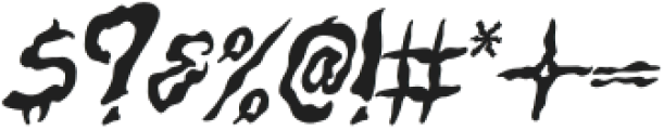 WeirdThorny-Italic otf (400) Font OTHER CHARS