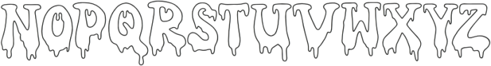 Weirdo Slimmy Outline otf (400) Font LOWERCASE