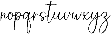 Welcome Regular otf (400) Font LOWERCASE