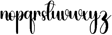 Welcome Regular otf (400) Font LOWERCASE