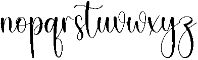 Welcome Regular otf (400) Font LOWERCASE