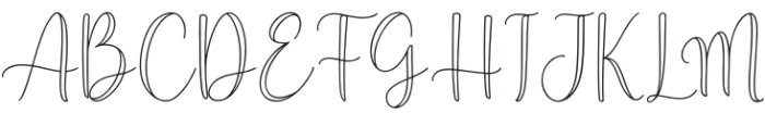 Welington Outline otf (400) Font UPPERCASE