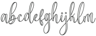 Welington Outline otf (400) Font LOWERCASE