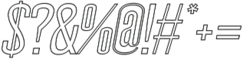 Wellston Italic Outline otf (400) Font OTHER CHARS