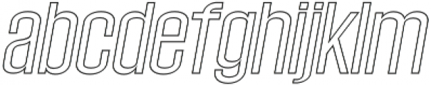 Wellston Italic Outline otf (400) Font LOWERCASE