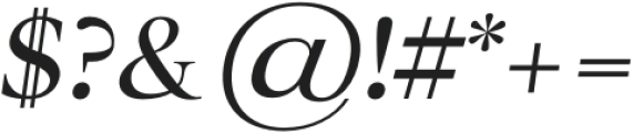 Wensley-Italic otf (400) Font OTHER CHARS
