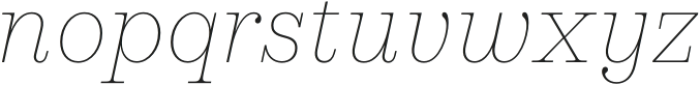 Werkdruck Thin Italic otf (100) Font LOWERCASE