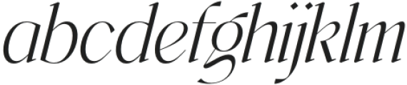 Wersfiga Italic otf (400) Font LOWERCASE