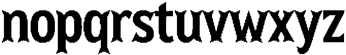 Western Metal Regular otf (400) Font LOWERCASE