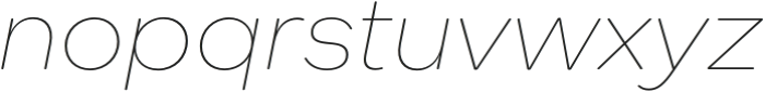 Westport Rounded Thin Italic otf (100) Font LOWERCASE