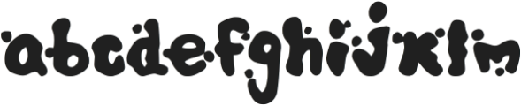 Wet Letters ttf (400) Font LOWERCASE