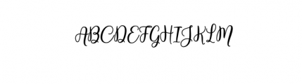 Westline Script Font UPPERCASE