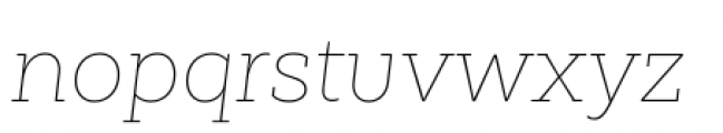 Weekly Alt Thin Italic Font LOWERCASE