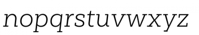Weekly Light Italic Font LOWERCASE