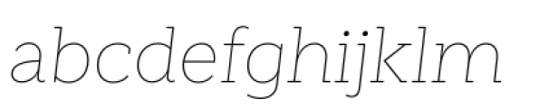 Weekly Thin Italic Font LOWERCASE