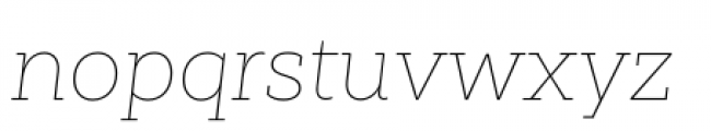 Weekly Thin Italic Font LOWERCASE
