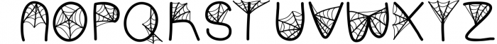 Webbed - A decorative Halloween Font Font UPPERCASE