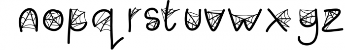 Webbed - A decorative Halloween Font Font LOWERCASE