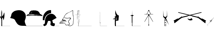 Weapons Font UPPERCASE