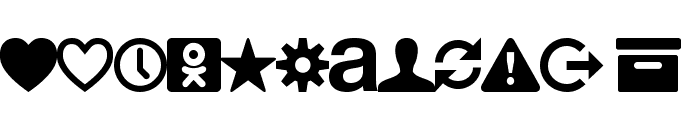 WebSymbols-Regular Font UPPERCASE