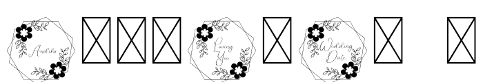 Wedding Flower Font OTHER CHARS