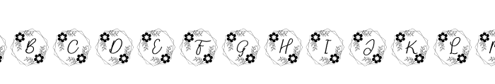 Wedding Flower Font UPPERCASE