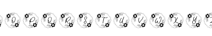 Wedding Flower Font UPPERCASE
