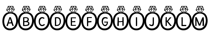 Wedding Ring Bling Solid Font UPPERCASE