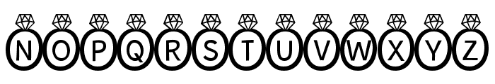 Wedding Ring Bling Solid Font UPPERCASE