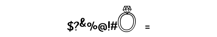 Wedding Ring Bling Font OTHER CHARS