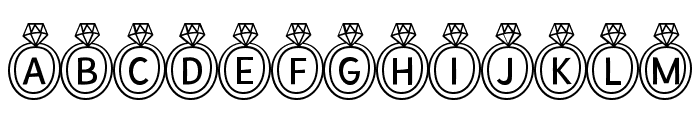 Wedding Ring Bling Font UPPERCASE