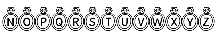 Wedding Ring Bling Font UPPERCASE