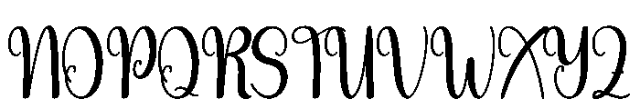 Weddingnight Font UPPERCASE