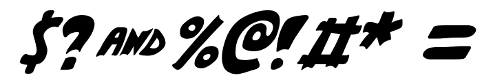 Weird Comic Italic Font OTHER CHARS