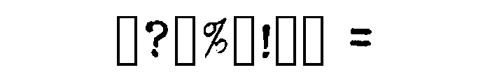 Weird Typewrite Regular Font OTHER CHARS