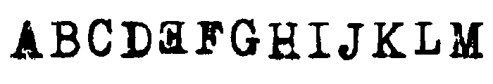 Weird Typewrite Regular Font UPPERCASE
