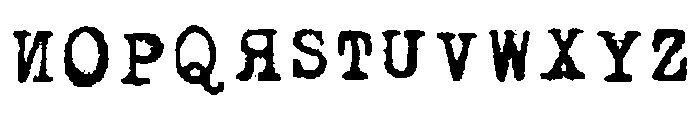 Weird Typewrite Regular Font LOWERCASE