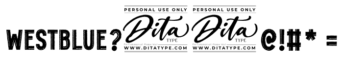 Westblue Personal Use Font OTHER CHARS
