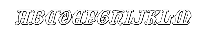 Westdelphia 3D Italic Font UPPERCASE