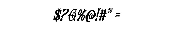 Westdelphia Condensed Italic Font OTHER CHARS