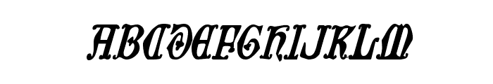 Westdelphia Condensed Italic Font UPPERCASE