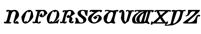 Westdelphia Expanded Italic Font UPPERCASE