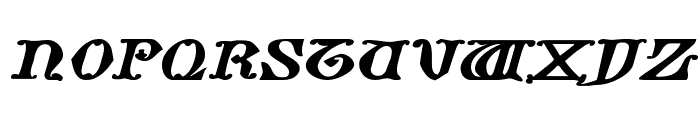 Westdelphia Extra-Expanded Italic Font UPPERCASE