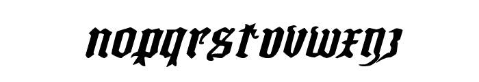 Westdelphia Extra-Expanded Italic Font LOWERCASE